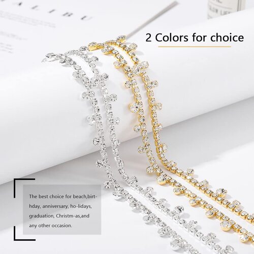 Chic Diamond-Encrusted Necklace for Women, Sexy Asymmetrical Diamond Collar Chain, Unique Diamond-Inlaid Long Tassel, Elegant Luxury Accessory