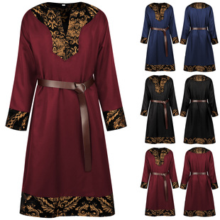 Original European and American Pirate Knight Role-Playing Warrior Men's Medieval Viking Waistcoat Performance Jacket