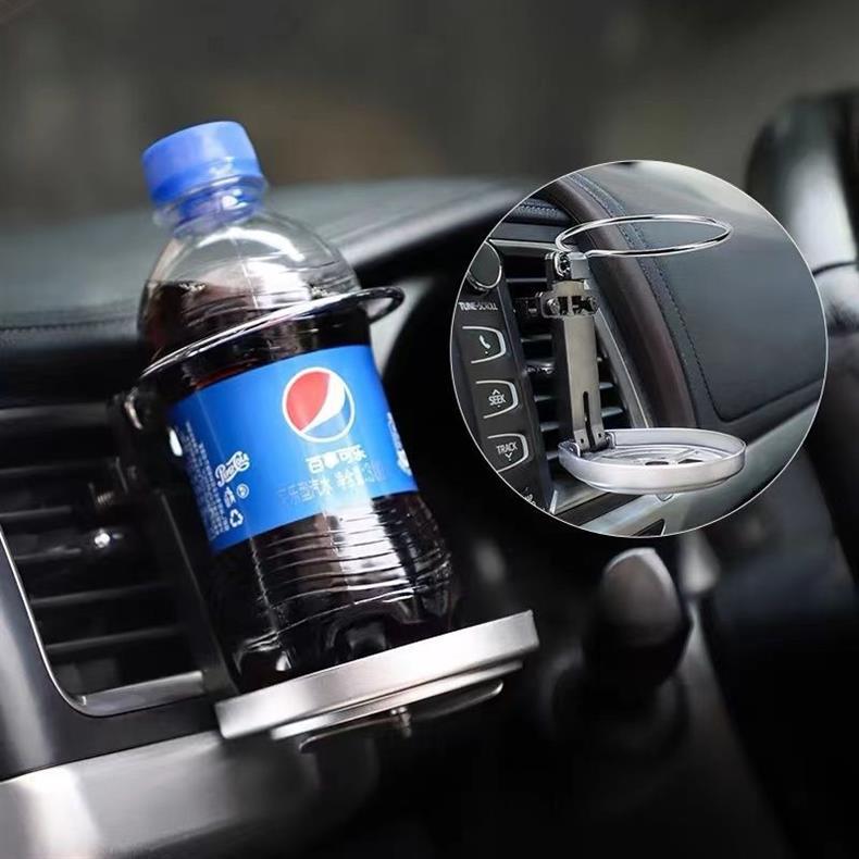 Car air vent cup holder, multifunctional vehicle-mounted beverage cup holder, air conditioning vent rack, retractable storage rack