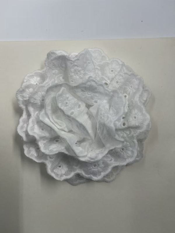Caro同款烤边布艺花朵9cm立体烧边花朵diy发饰鞋帽胸花饰品配件|undefined