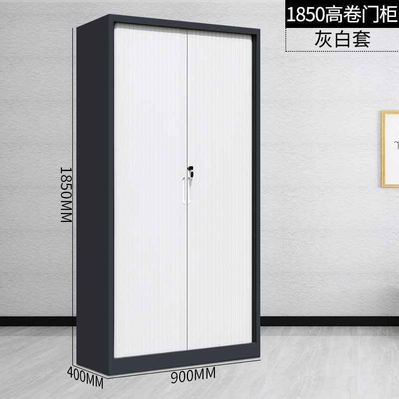 1850 롤링 도어 캐비닛의 높은 회색 흰색 세트