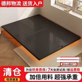 铁艺悬浮床架无床头卧室家用1米8双人床加粗加厚排骨架单人钢架床