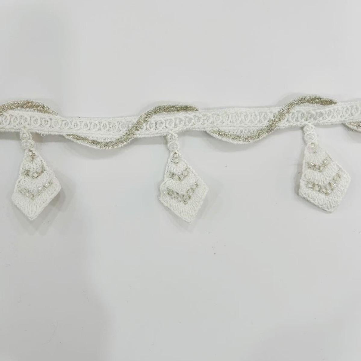 珠绣股线花边高级刺绣法式窗帘服装箱包工艺品辅料