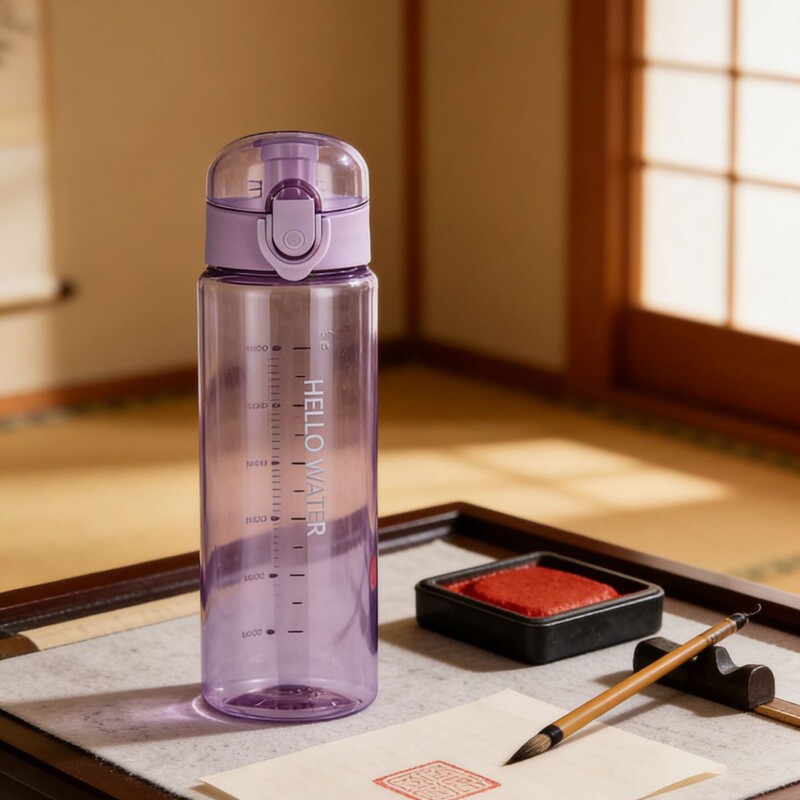 Transparent Flip-Top Plastic Water Cup, Clean and Simple, Without Patterns, for a Tidy Office Desk, Enhances the Quality of the Cup Transparent Flip-Top Plastic Water Cup, Clean and Simple, Without Patterns, for a Tidy Office Desk, Enhances the Quality of the Cup