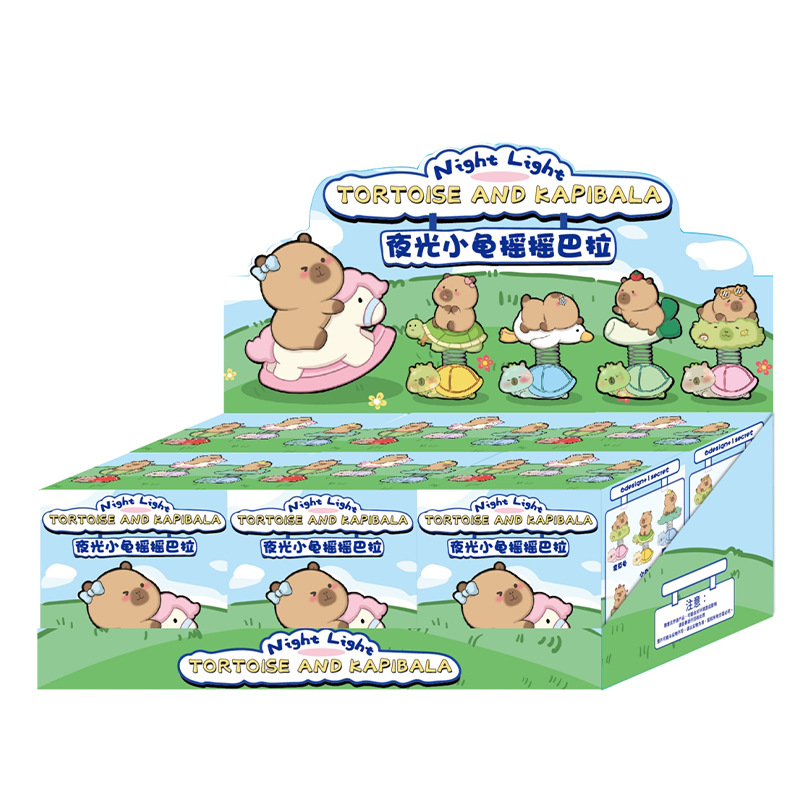 귀여운 빛나는 작은 거북이 흔들리는 발라 블라인드 박스 장식품 트렌디한 놀이 장식 빛나는 야간 조명 공장 직접 판매