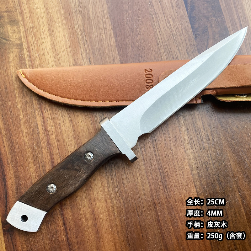 Venta caliente del sudeste de Asia al aire libre cuchillo portátil de carne cuchillo de fruta hogar cuchillo de supervivencia salvaje cuchillo de quilla integrado