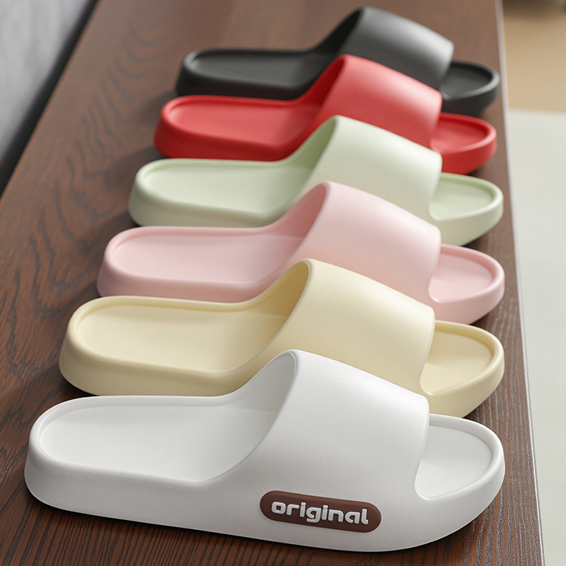 2025 New Style Slippers for Couples, Women's Thick-Soled Slippers for Home Bathing, Men's Outer Wear Soft-Soled Slippers