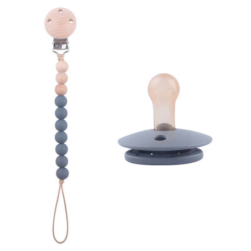Nuevo bebé Haya clip anti-gota cadena calmante bebé silicona pezón mordedura pegamento molar pezón cadena traje