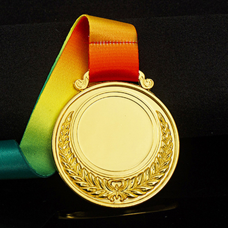 En stock en blanco trigo Spike medalla impresa LOGO maratón medalla Juegos campeón subcampeón medalla conmemorativa venta al por mayor
