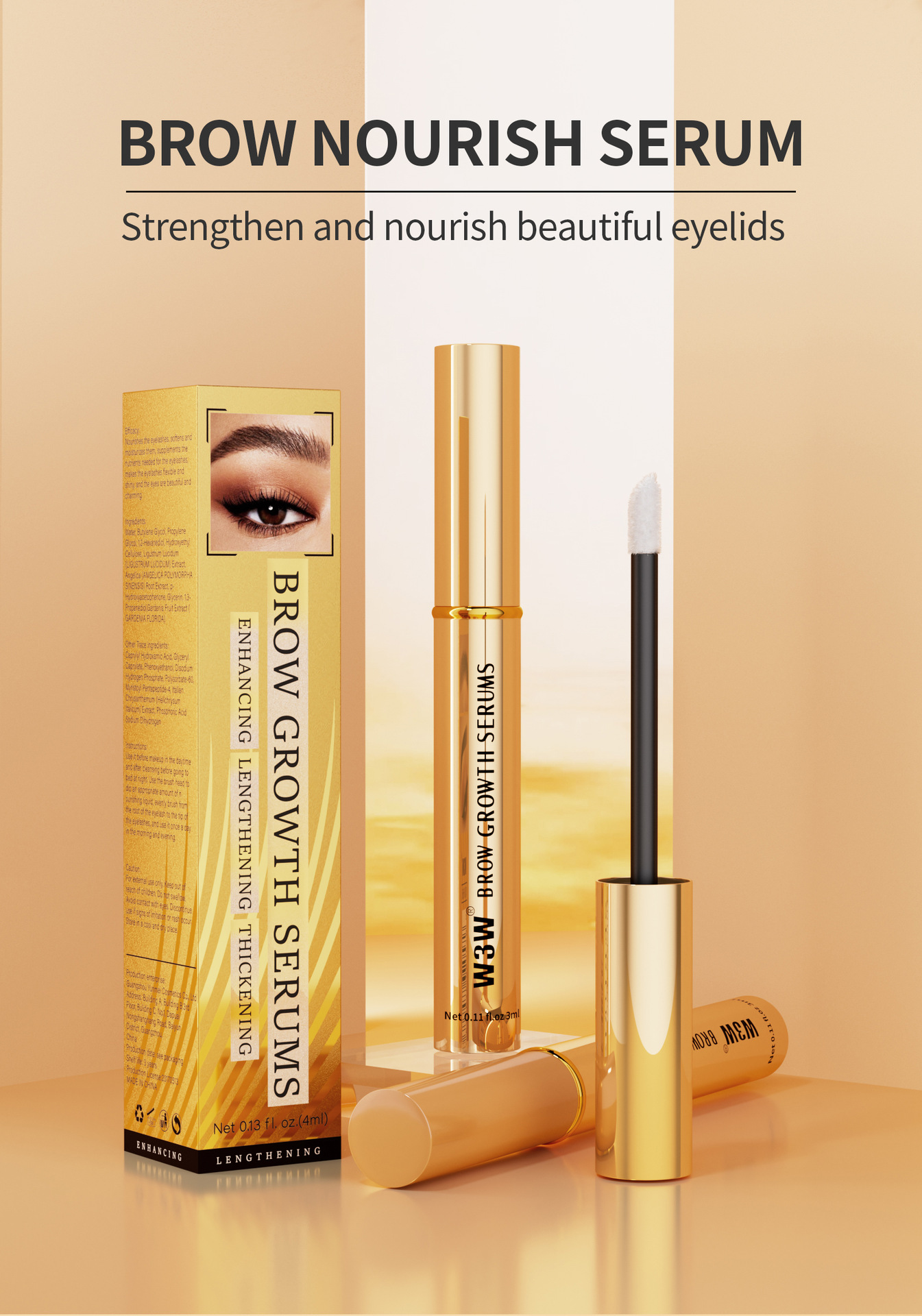 The new cross-border makeup product W3W Eyebrow Liquid, which naturally thickens and darkens the skin, is selling well on Amazon details Picture