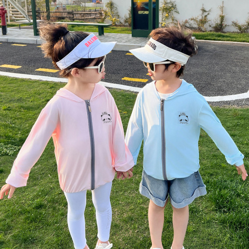 Summer children's clothing children's ice silk skin clothing for boys and girls breathable baby air conditioner jacket outerwear children's clothing for middle and small children