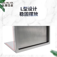 Stainless steel L-shaped menu board order sign, A5 table card advertisement board, hotel beverage menu desktop table sign, A4 display stand