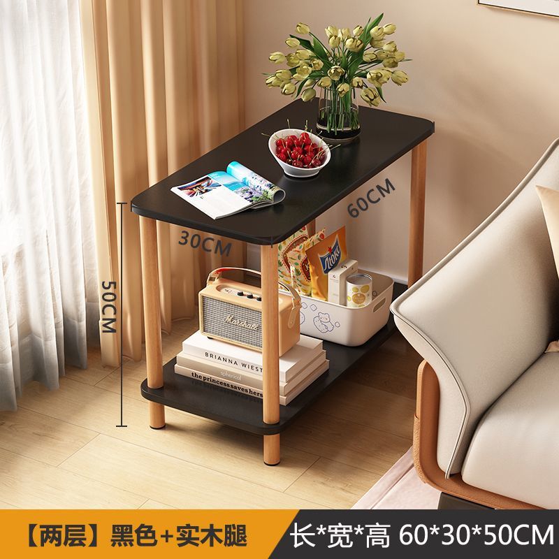 Sofá de mesa de té sala de estar pequeño gabinete de mesa de cabecera móvil gabinete de mesa lateral simple alquiler de mesa cuadrada