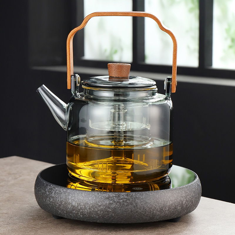 Cross-Border E-Commerce North America, Japan, China, Taiwan, Ice Flower Body Electric Ceramic Stove, Ultra-Thin Tea Stove, Boiling Water, Steaming Flowers, Timed