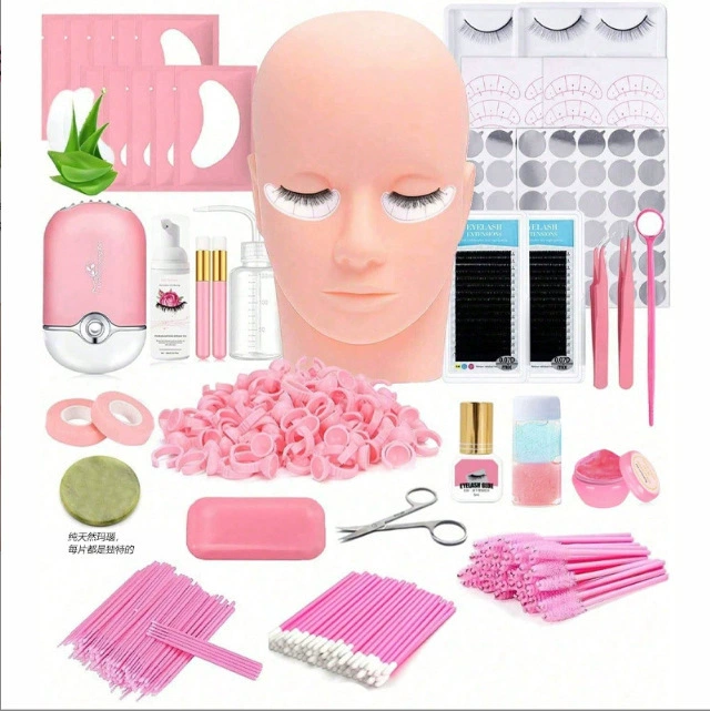 Набор для наращивания ресниц для начинающих, набор для наращивания ресниц с манекеном