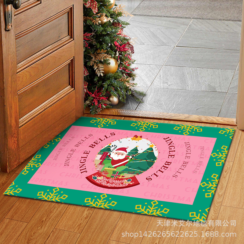 国境を越えたアマゾンのクリスマスカーペットが家に入ってお祝いの日にプレゼントマットMerryクリスティ|undefined