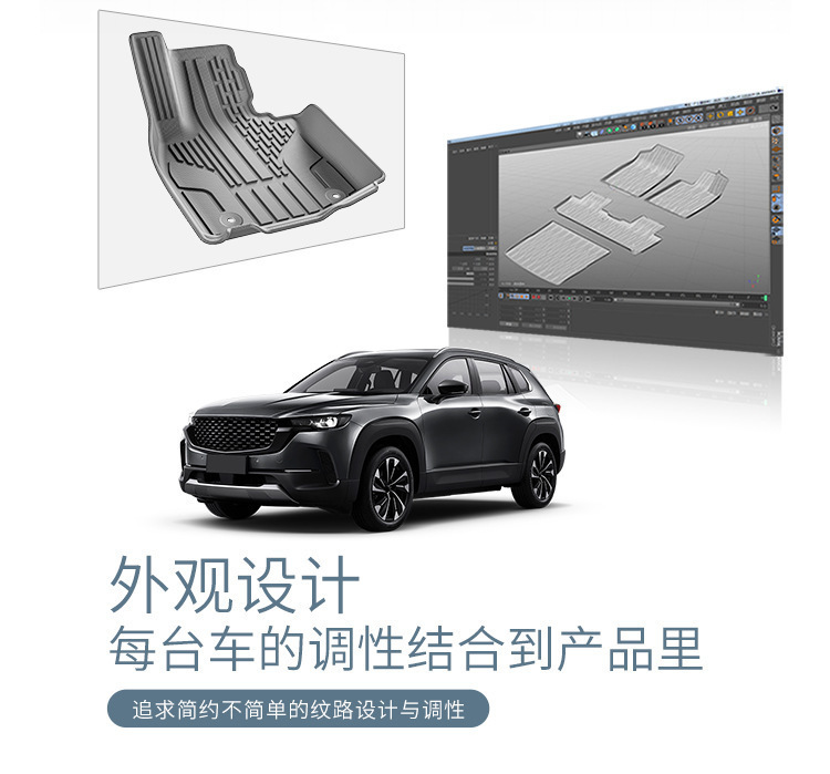 Suitable for 23-24 Mazda Cx50 Car Floor Mats, Stain-Resistant Tpe Floor Mats, Trunk Mats, Seat Back Mats