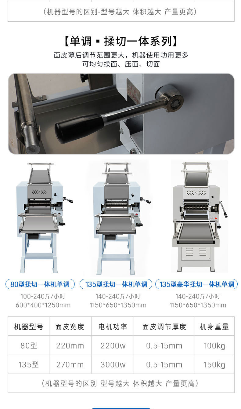 Noodle machine, commercial fully automatic noodle press, multifunctional kneading and cutting machine, large electric fresh noodle machine