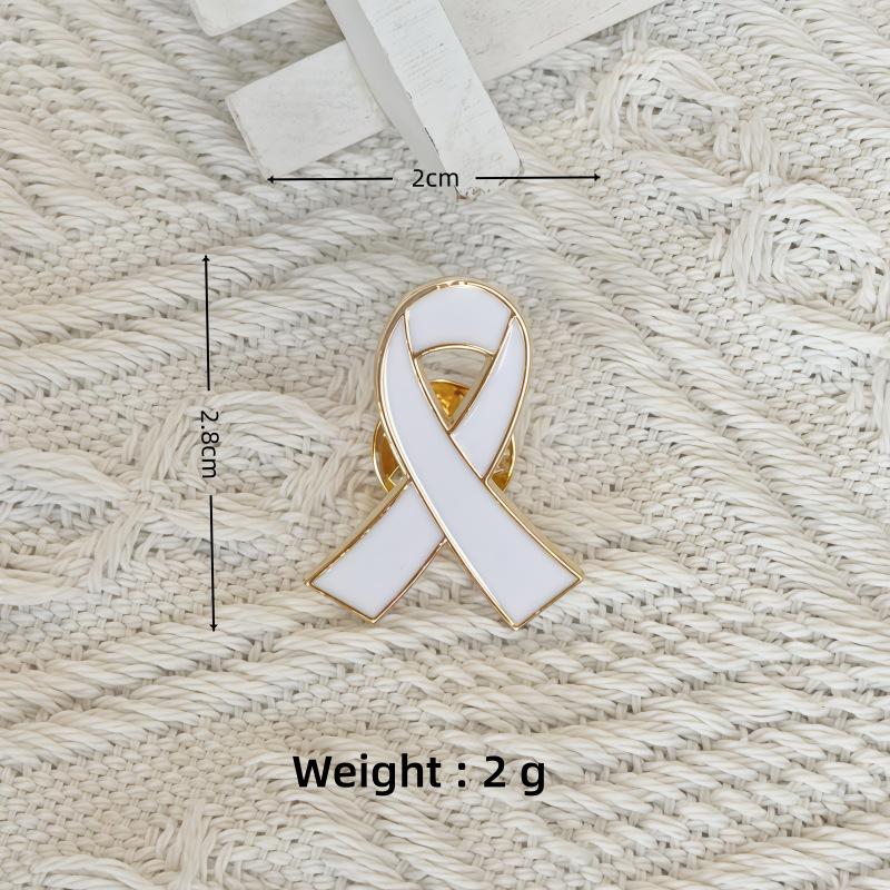 Broche nœud papillon coloré transfrontalière, accessoire de mode, promotion de la sensibilisation à la prévention, badge commémoratif en métal en forme de goutte d'huile_voghion.com