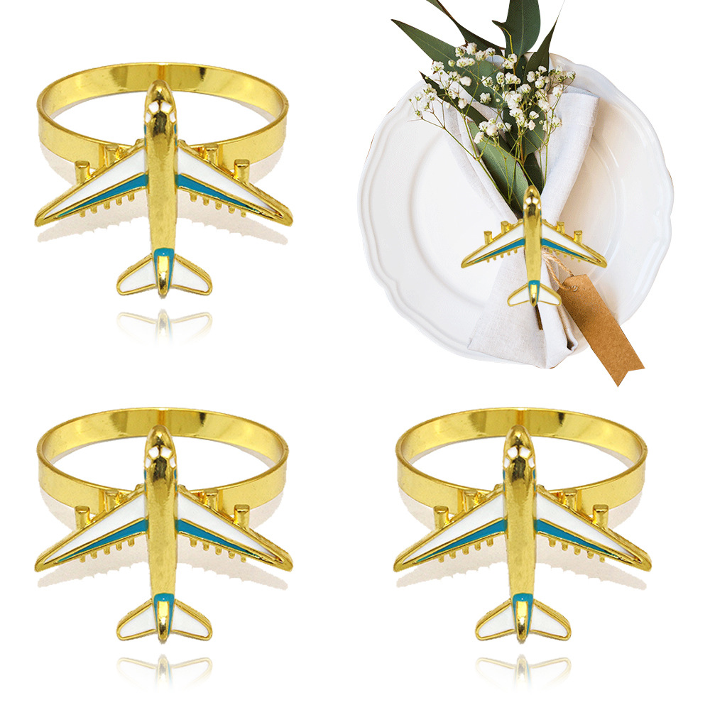 新品酒店摆台航空飞机餐巾环餐巾扣餐巾圈合金厂家批发