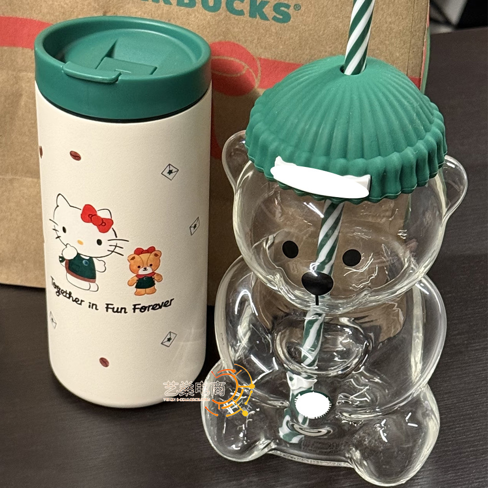 Taza Bear Cup Limited Edition Taza de café de vidrio para bebidas frías