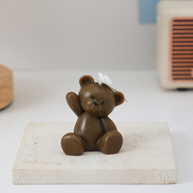 クマの香りのキャンドルコレクションお土産手作りクリエイティブかわいい雰囲気の香りクロスボーダー動物の形のワックス|undefined