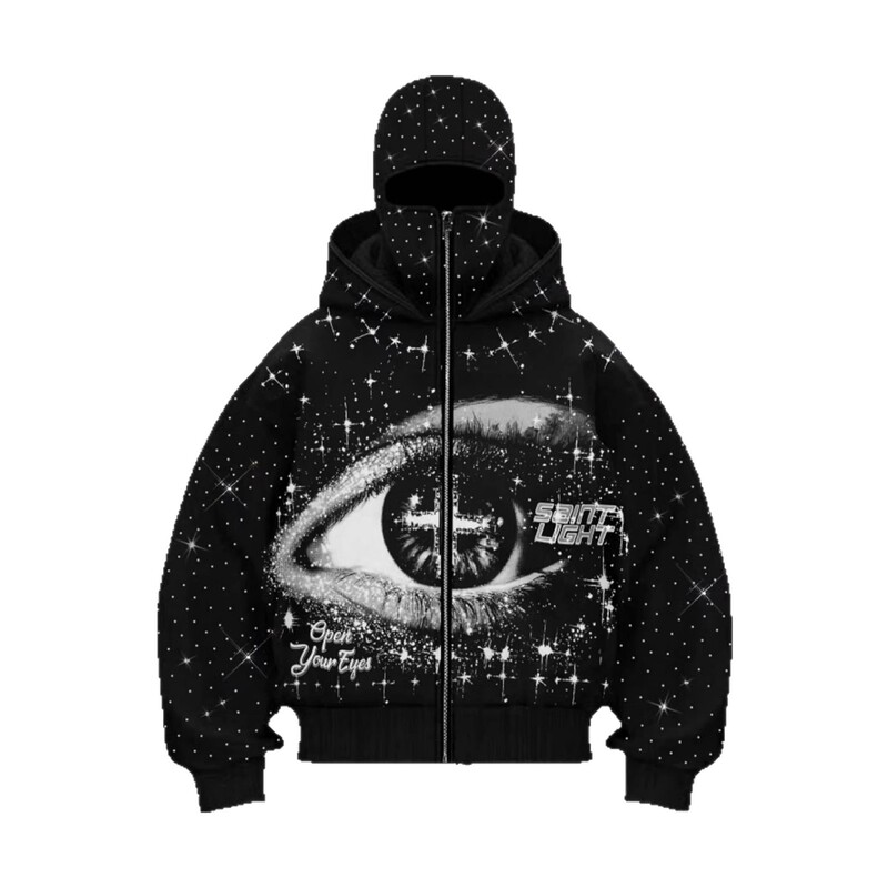 European and American Cross-Border Rhinestone-Studded Heavy-Duty Zipper Hooded Sweatshirt for Men and Women, Street Fashion Rhinestone Jacket Ins