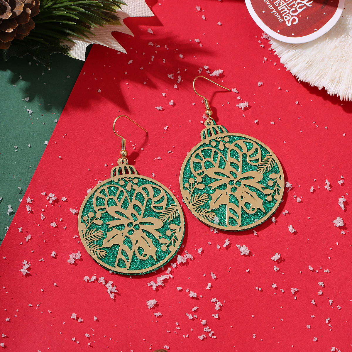 17g Weight Christmas Festival Women's Gender Cute Style Cute Copper Earrings 4