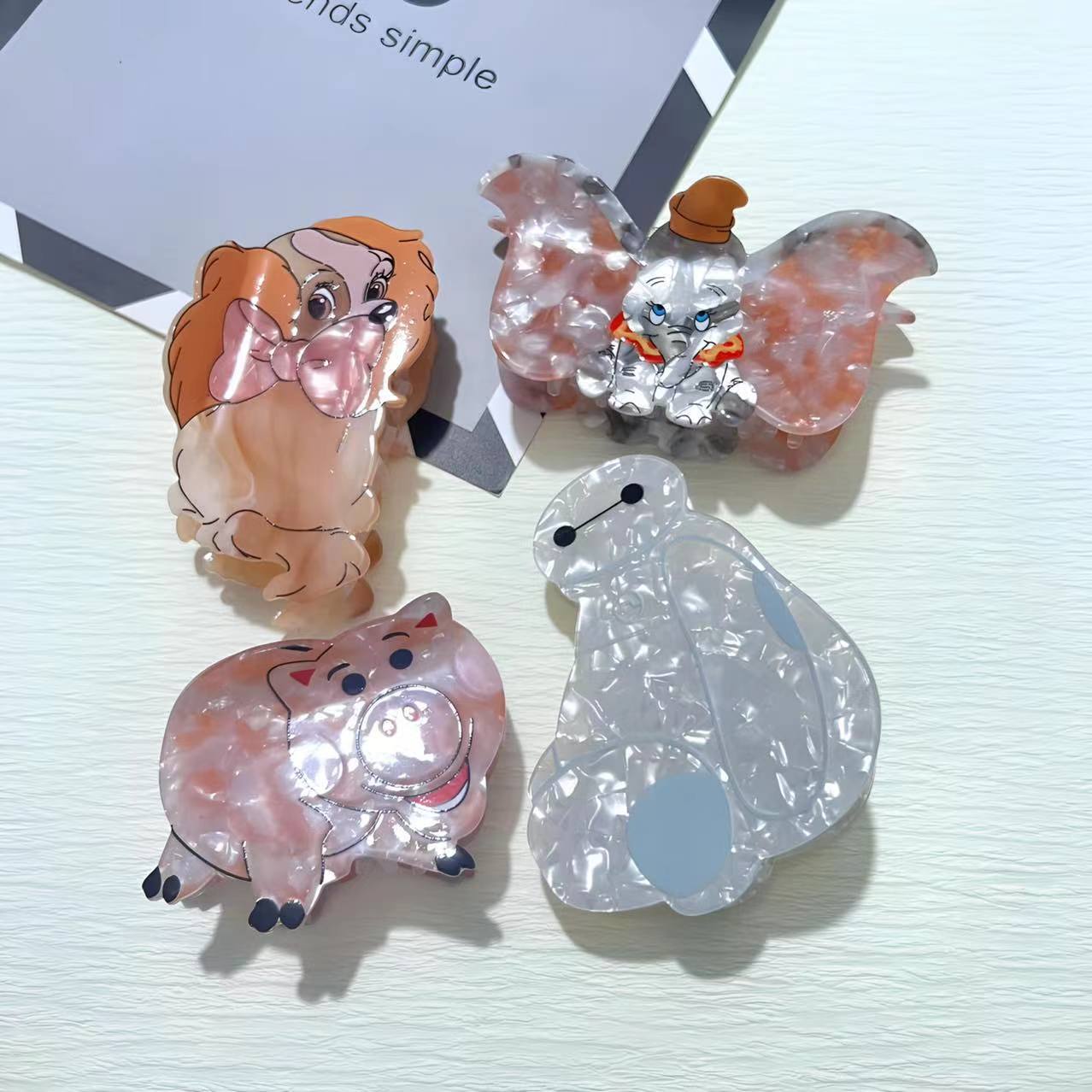 可愛卡通髮夾高級感醋酸抓夾少女搞怪趣味動物半抓鯊魚夾夏季髮飾