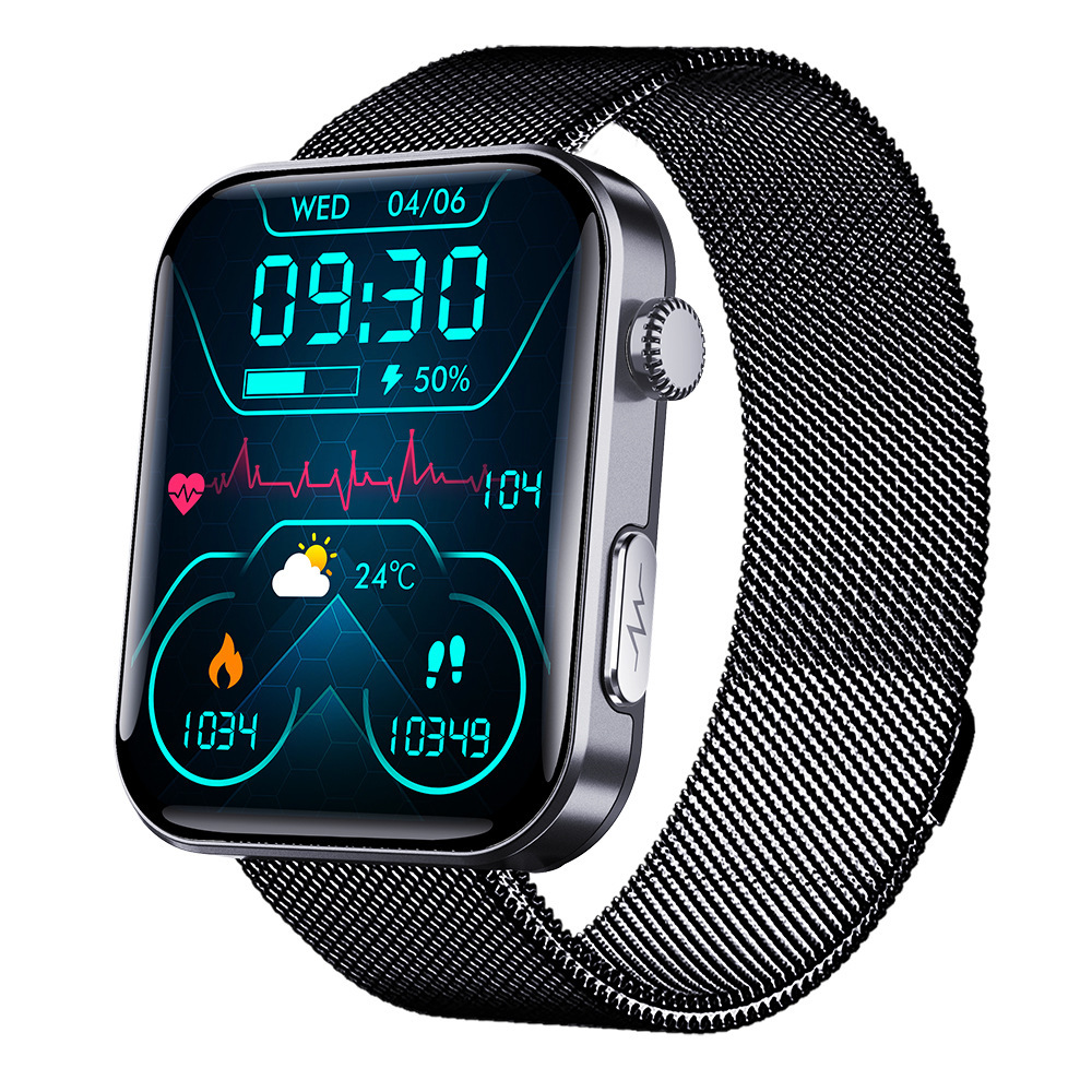 F300 reloj inteligente Bluetooth llamada ECG presión arterial glucosa temperatura corporal ácido úrico lípidos sanguíneos reloj deportivo de salud