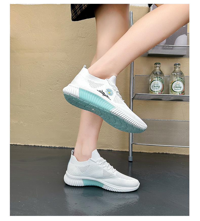 INS Version coréenne de chaussures tissées volantes pour femmes, chaussures de sport respirantes pour étudiantes, Fitness, course à pied, loisirs de rue, nouvelle collection été 2023_voghion.com