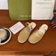 Ludake Summer Casual Lazy Slip-On Closed-Toe Mesh Flat Sandals for Women