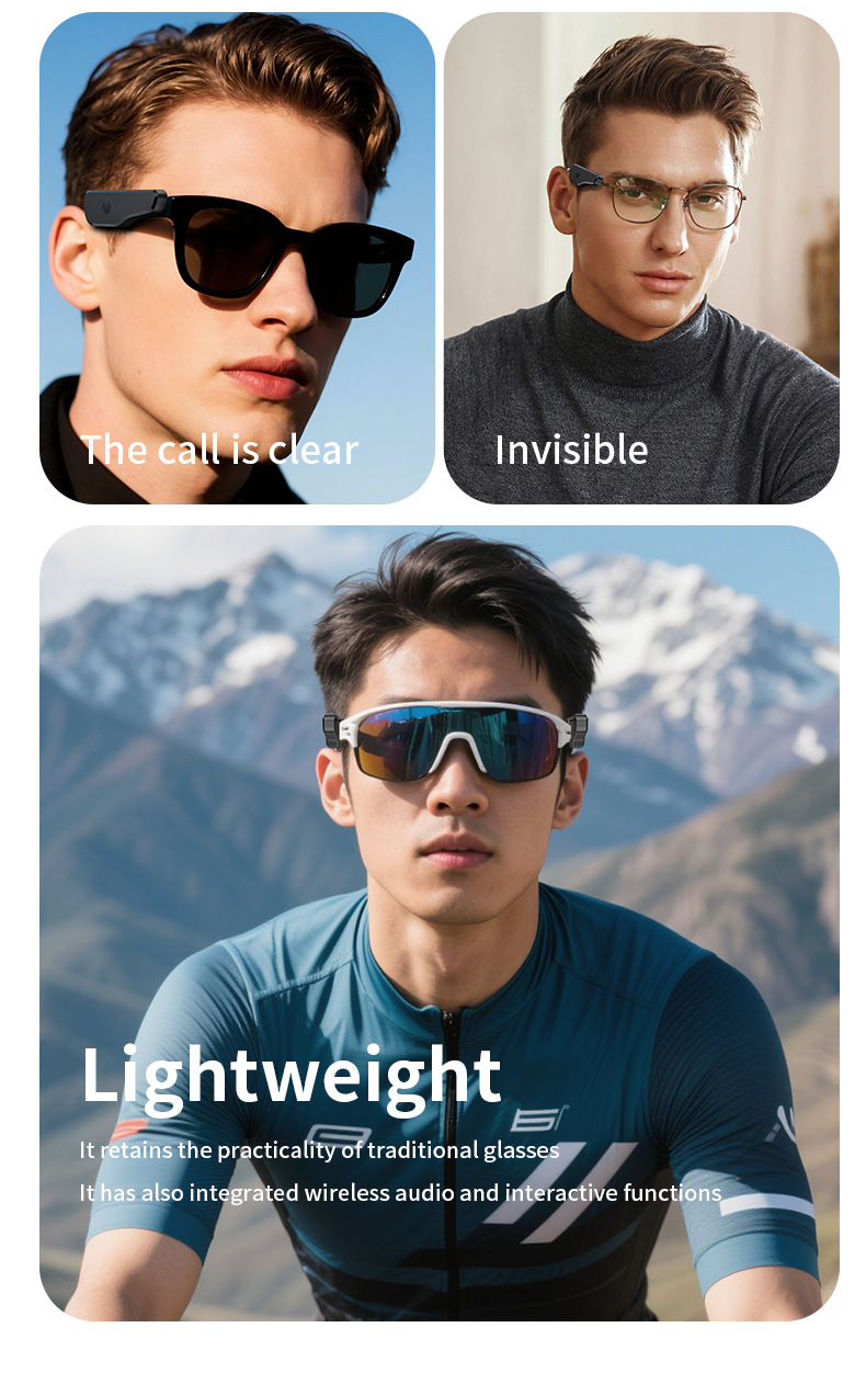 Bluetooth Smart Glasses Adapter With Touch Control And Long Battery_voghion.com