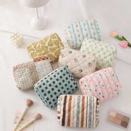 手拿小收纳包简约便携收纳包可爱软绵绵零钱包口红化妆包迷你