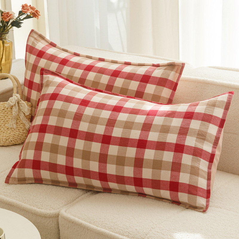 Funda de almohada absorbente de sudor simple Funda de almohada de algodón 48x74cm Couple adulto en casa Funda de almohada de dormitorio de estudiante individual
