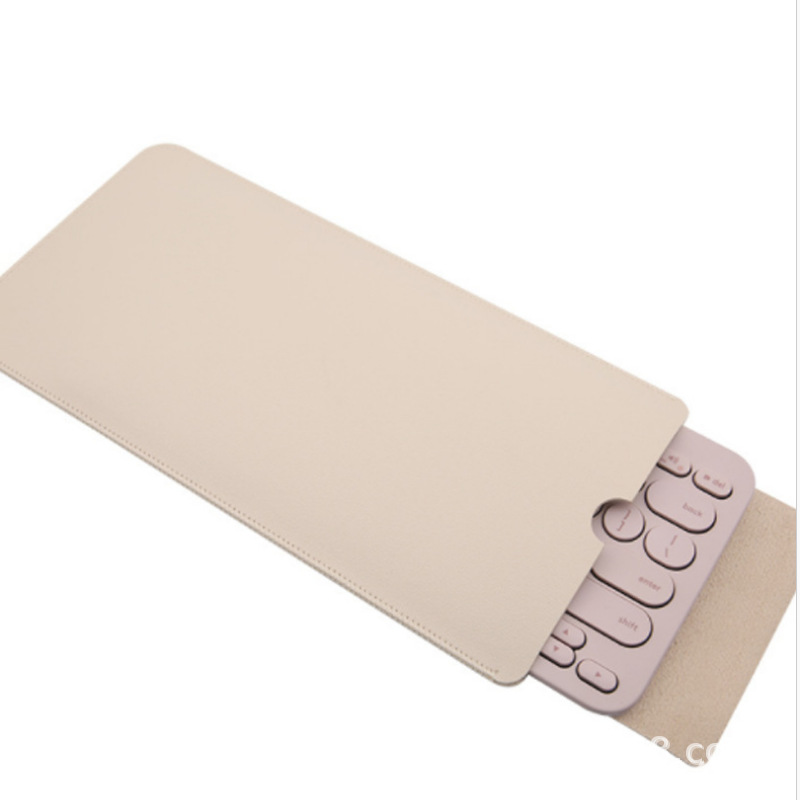 Aplicable a Logitech k380 teclado Funda de cuero pu cuero inalámbrico Bluetooth ligero teclado bolsa de almacenamiento teclado cubierta de polvo
