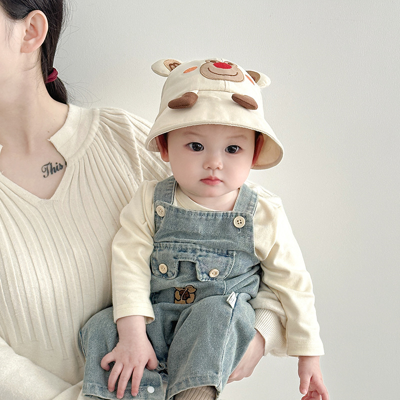 Bonito sombrero de bebés de dibujos animados primavera y otoño delgado sombrero de boca de pato para niños y niñas viajar sombrero de béisbol de protección solar