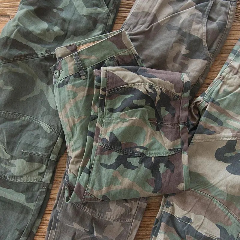 Camouflage work pants men's wear-resistant labor protection pants workers work work clothes men's loose camouflage overalls