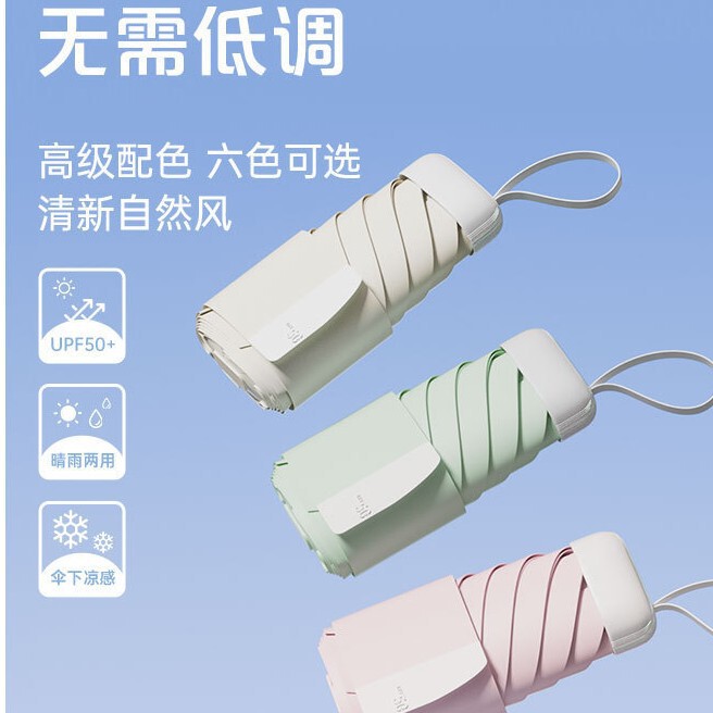 Mini 30% off Card-Sized Sun Umbrella, Sunshade, Uv Protection, Dual-Use for Sun and Rain, Compact, Portable, Foldable Pocket Umbrella