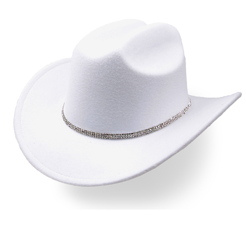 Venta al por mayor transfronteriza Amazon nueva fiesta novia sombrero de vaquero música fiesta sombrero de jazz fieltro sombrero de vaquero occidental