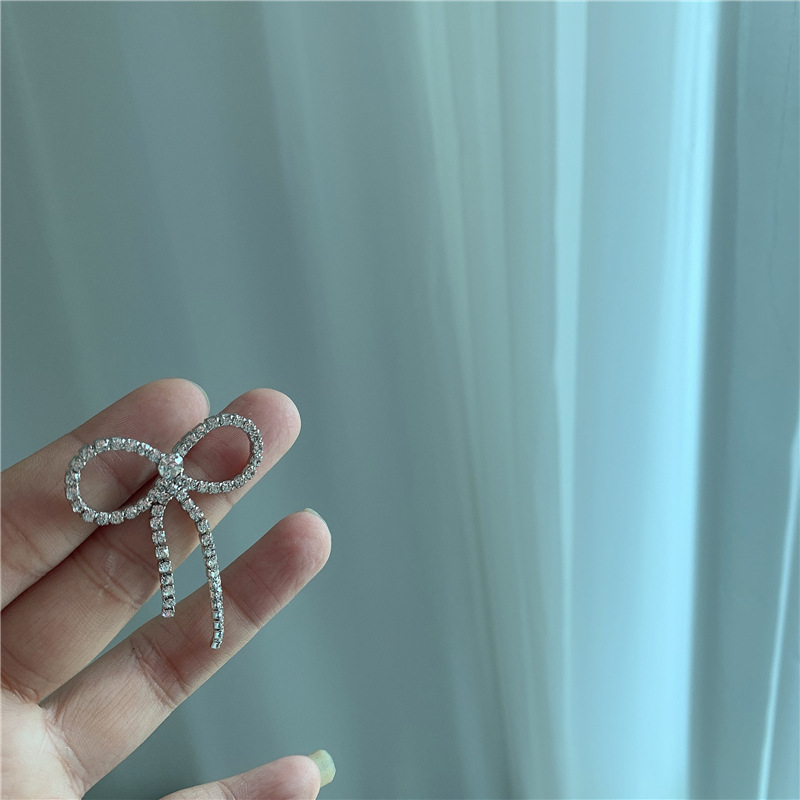 الكورية الأزياء كامل الماس القوس الأذن العظام كليب display picture 6