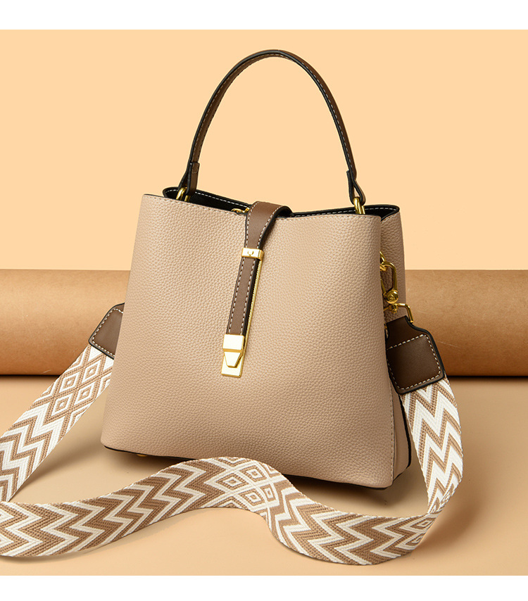 Live-Streaming minimalistisches Modedesign Eimer weiches Leder große Kapazität einzelne Schulter tragen Crossbody Mama Tasche_voghion.com