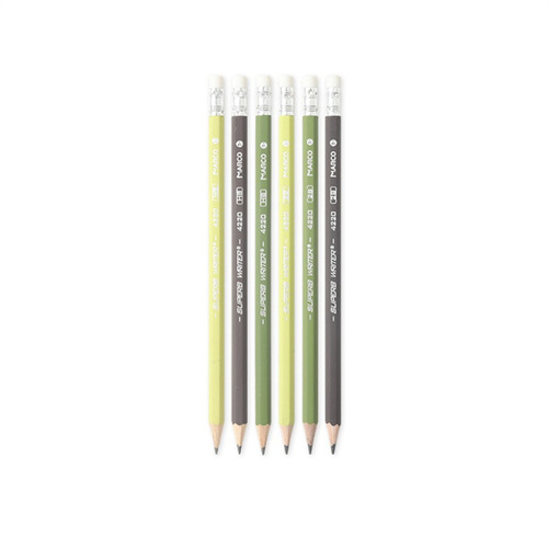MARCO Marco 4220E4A skin-friendly lacquer head pencil lead-free poison belt rubber student wooden pencil wholesale