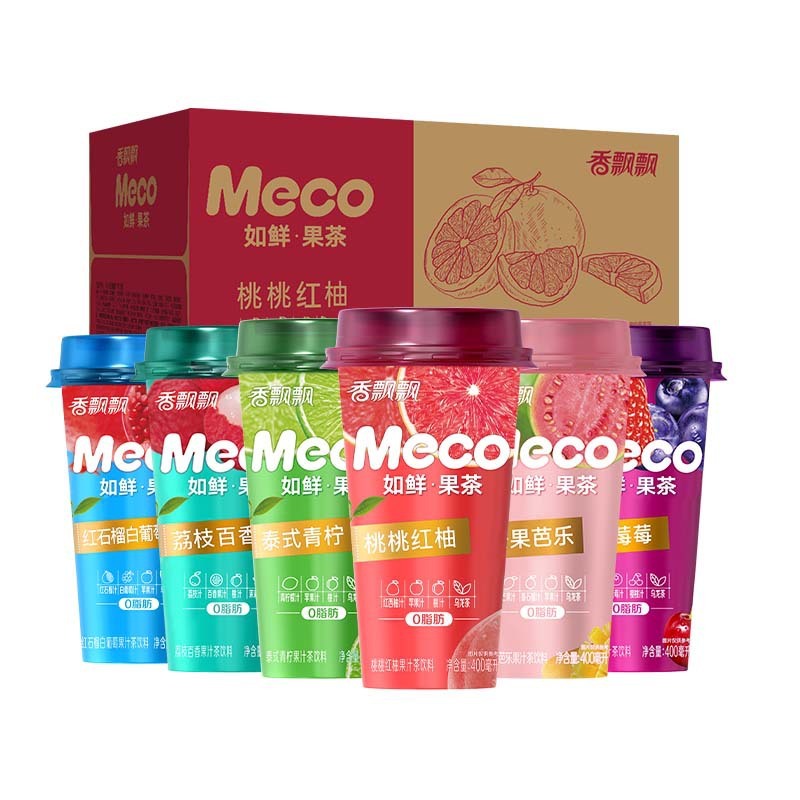 Xiangpiaopiao Meco フレッシュジュースティードリンク 400ml フルボックス 0 脂肪インターネットセレブすぐに飲める夏の喉の渇きを潤すフルーツティー|undefined