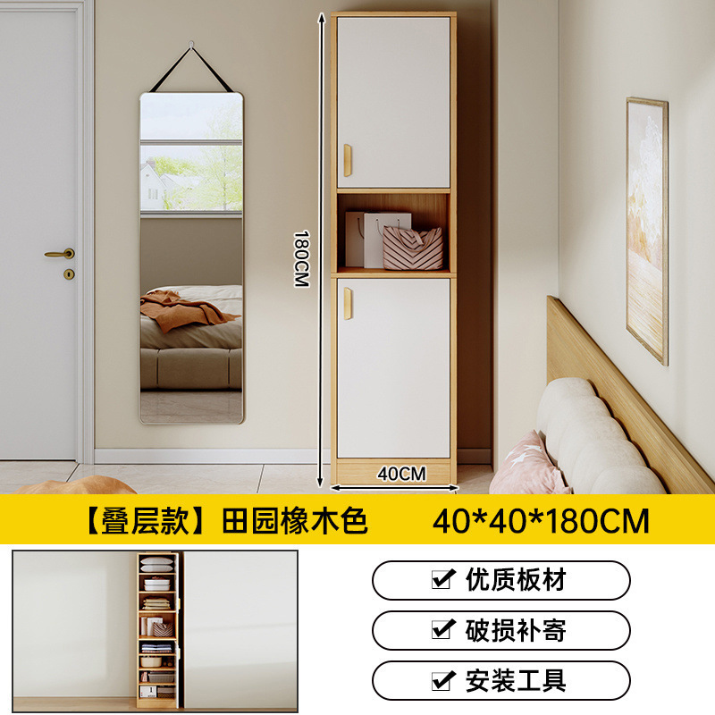 衣柜新款2025爆款复古胡桃家用卧室小户型组装收纳柜出租房挂衣橱|undefined