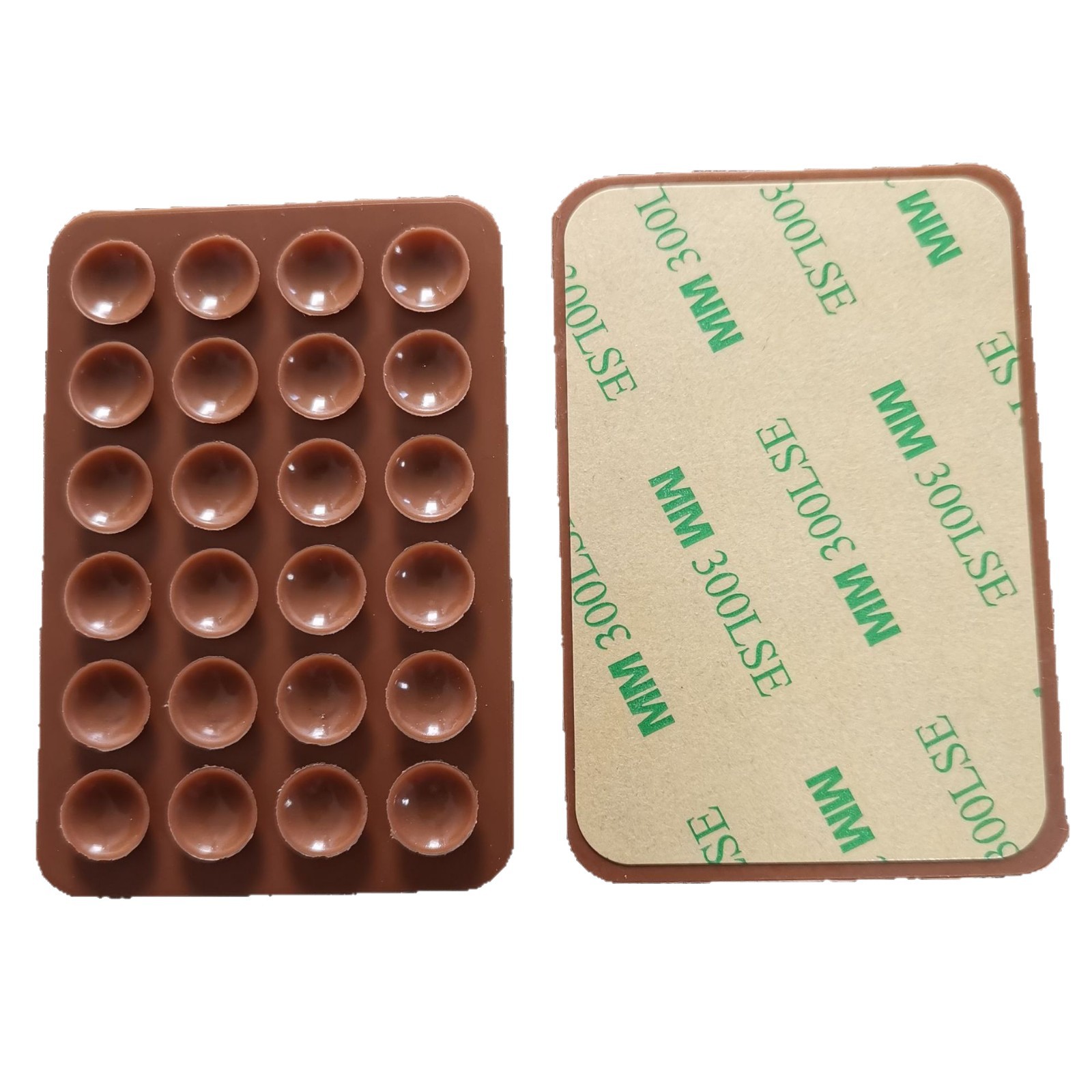 24 ventosas de silicona, pegatinas de ventosas simples de color negro, funda antideslizante para teléfono, soporte de teléfono portátil y móvil, forma cuadrada