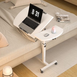 Simple notebook standing office computer desk bed computer desk floor mobile lifting bedside table wholesale