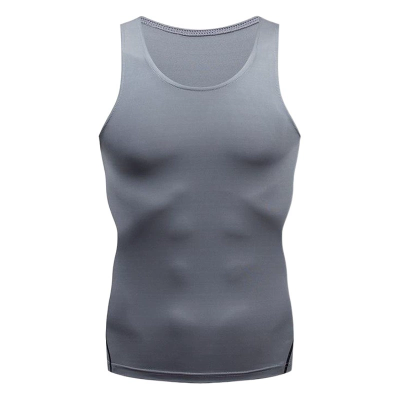 Мужской жилет американского размера, быстросохнущая одежда для фитнеса без рукавов, эластичный красочный мужской спортивный обтягивающий жилет для бега, корректирующий фигуру