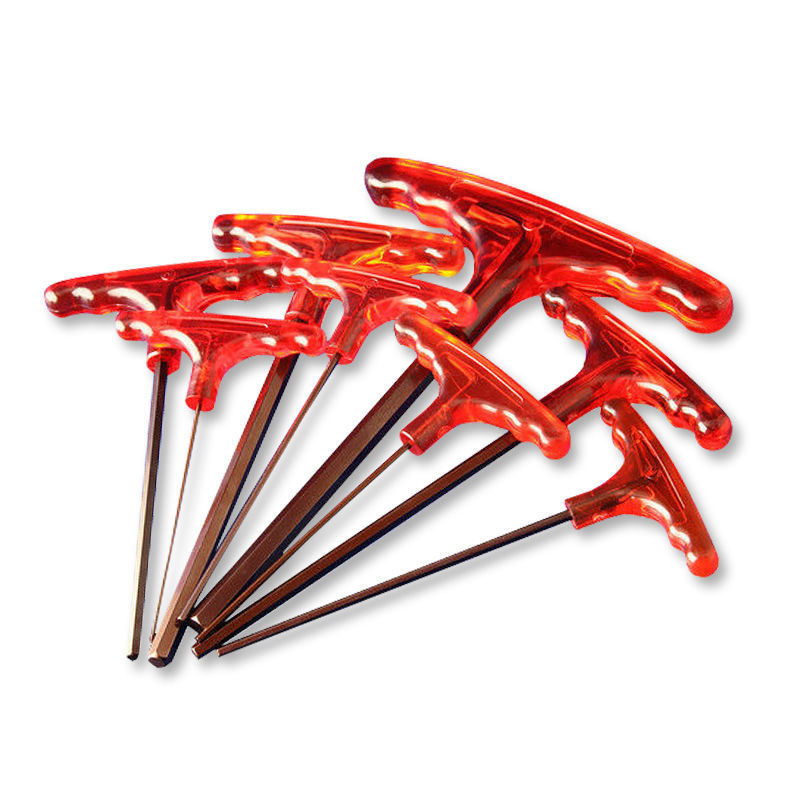 FUENTE fabricante en forma de T mango de plástico llave hexagonal S2 endurecido llave hexagonal