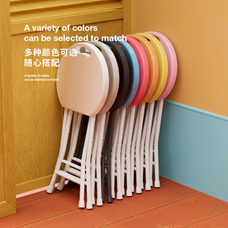 Folding stool wholesale household small bench outdoor portable simple thickened round stool children's chair living room stool